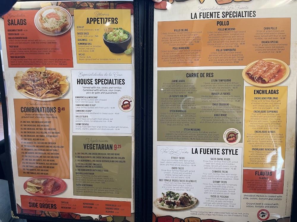 La Fuente Menu image 1