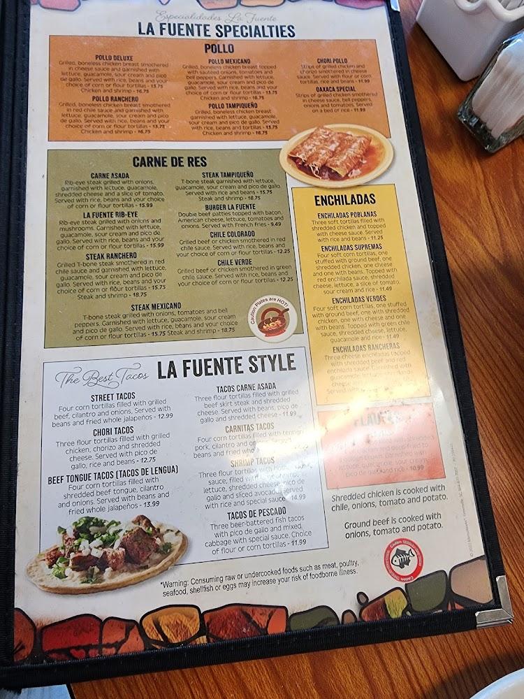 La Fuente Menu image 3